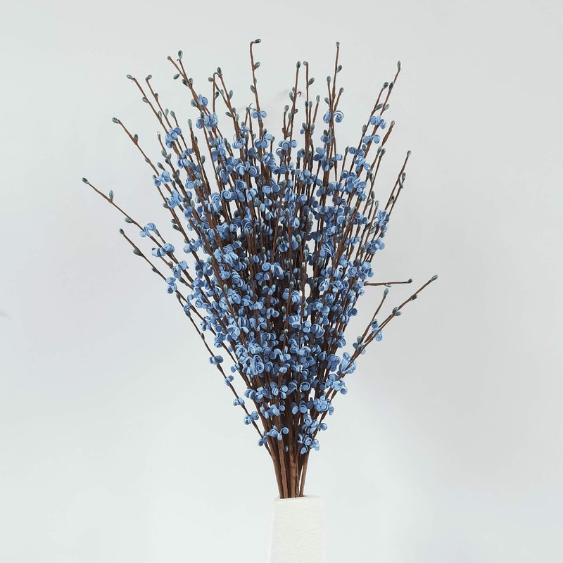 NOLAST 10pcs Artificial Flowers Fake Flower Faux Tall Flowers Branches Long Stems for Vase Wedding Home Office Party Hotel Restaurant Decoration (Blue) - Image 1
